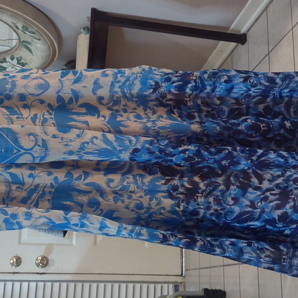 Stunning Blue Floral Wedding Dress